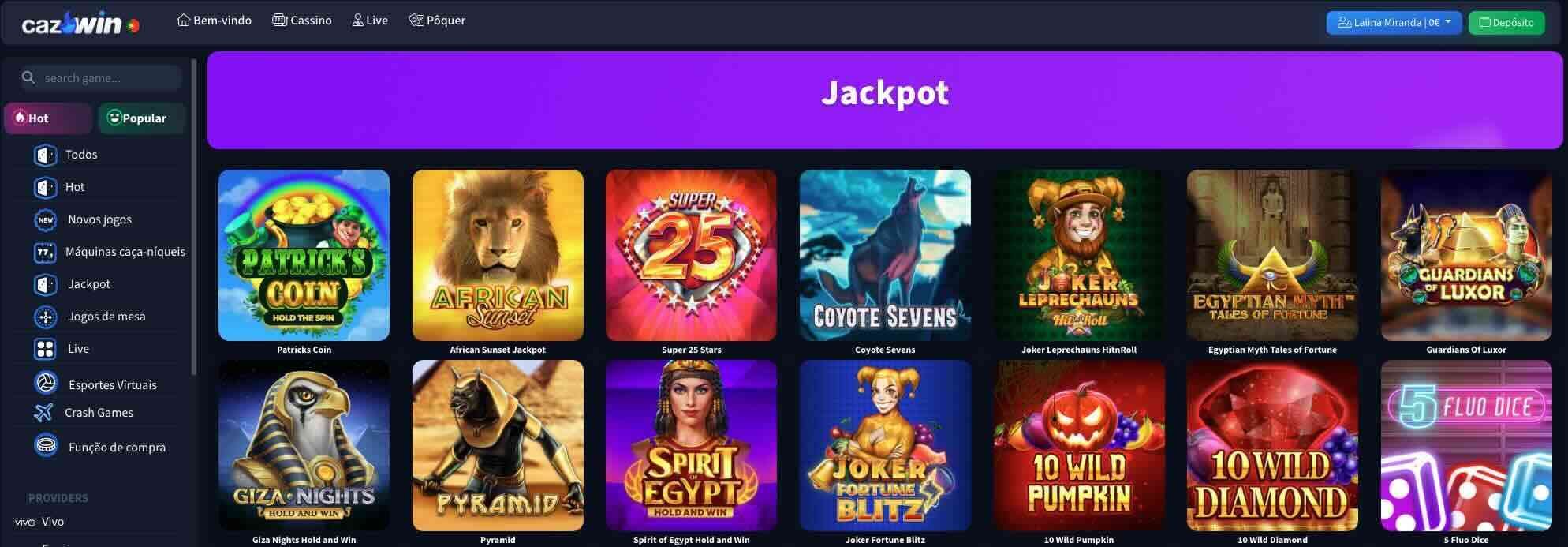 jackpots de cazwincasino