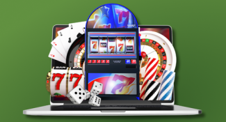 Computador portátil e uma grande seleção de jogos de casino online