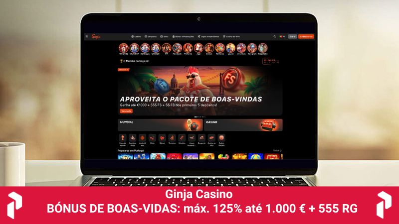 Página principal do casino Ginja