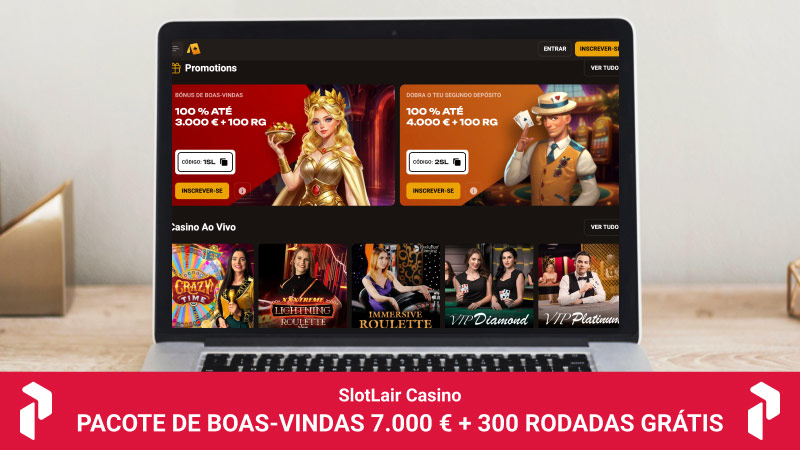 Página principal do casino SlotLair