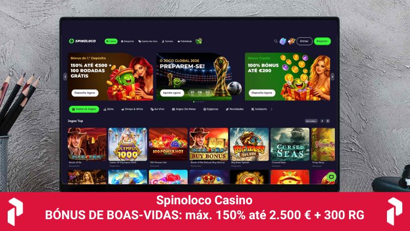 Página principal do casino Spinoloco