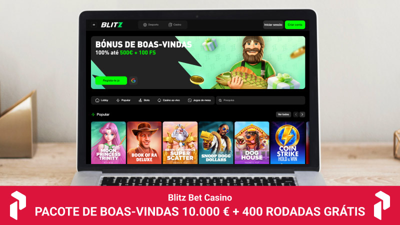 Página principal do casino Blitz Bet
