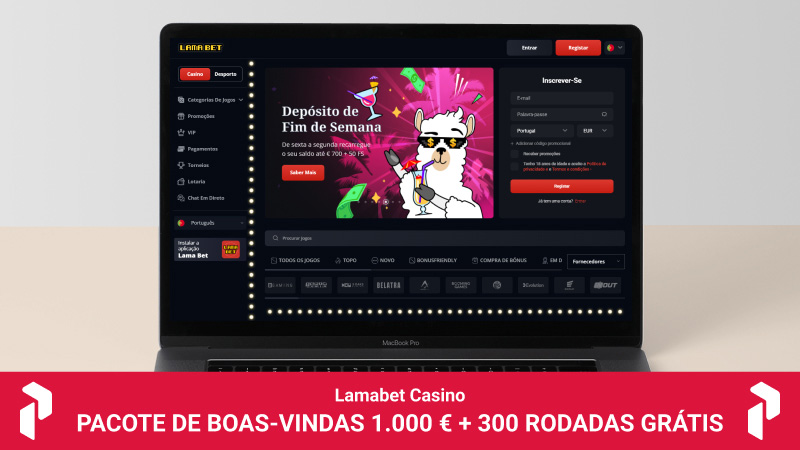 Página principal do casino Lamabet