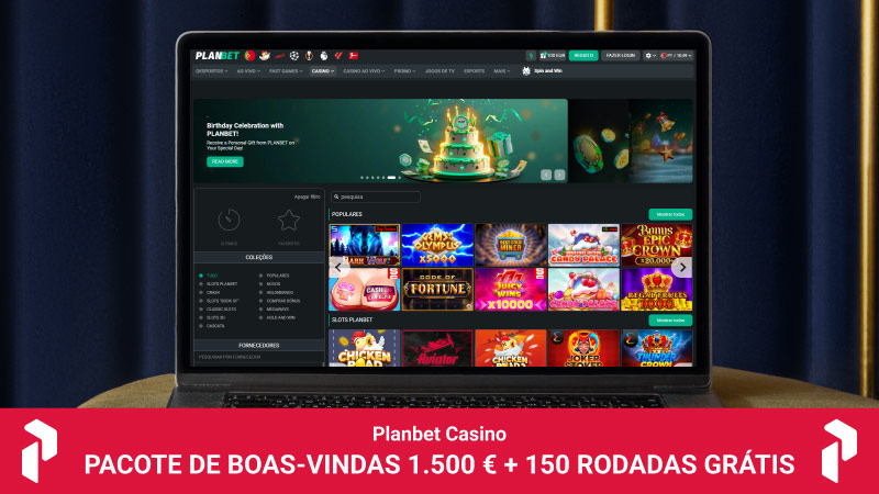 Página principal do casino Planbet