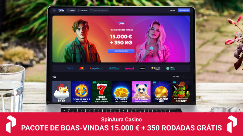 Página principal do casino SpinAura