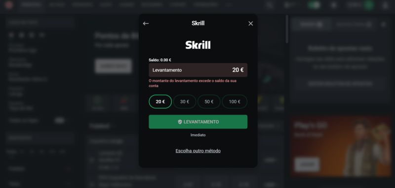 Skrill retirar - passo 4