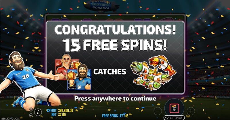Big Bass Football Bonanza Bônus