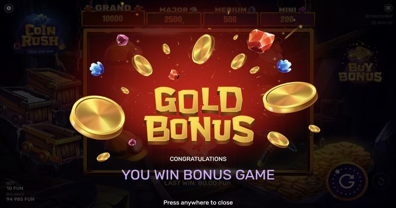 Coin Rush Bônus