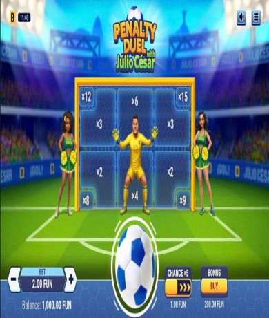 Jogue Penalty Duel com Júlio César da BGaming slot online gratuitamente | Casino Portugal