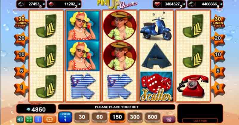 Jogue Pin Up Queens, uma slot online da EGT Interactive slot online gratuitamente | Casino Portugal